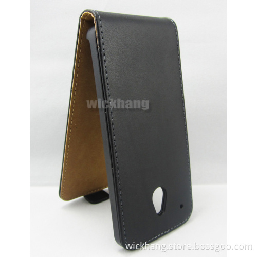 Genunie Leather Flip up Down Case for for HTC One Mini / HTC M4